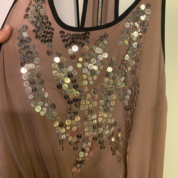 TopShop Bandage Dress w/ Sequinned Blush Blouse - Picture 6 of 16